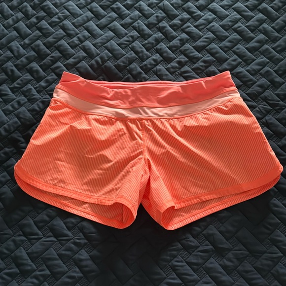 lululemon athletica Orange Athletic Shorts - Picture 1 of 8